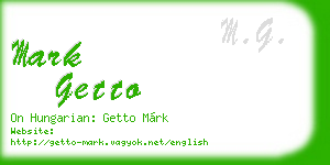 mark getto business card